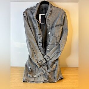 Nasty Gal Charcoal Denim Women's Jacket/Dress NWT‎